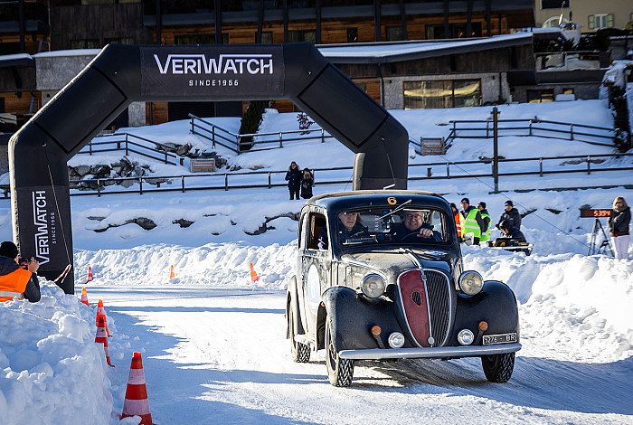 A Barcella-Ghidotti su Fiat 508 C del 1938 il Trofeo Veriwatch sul lago ghiacciato